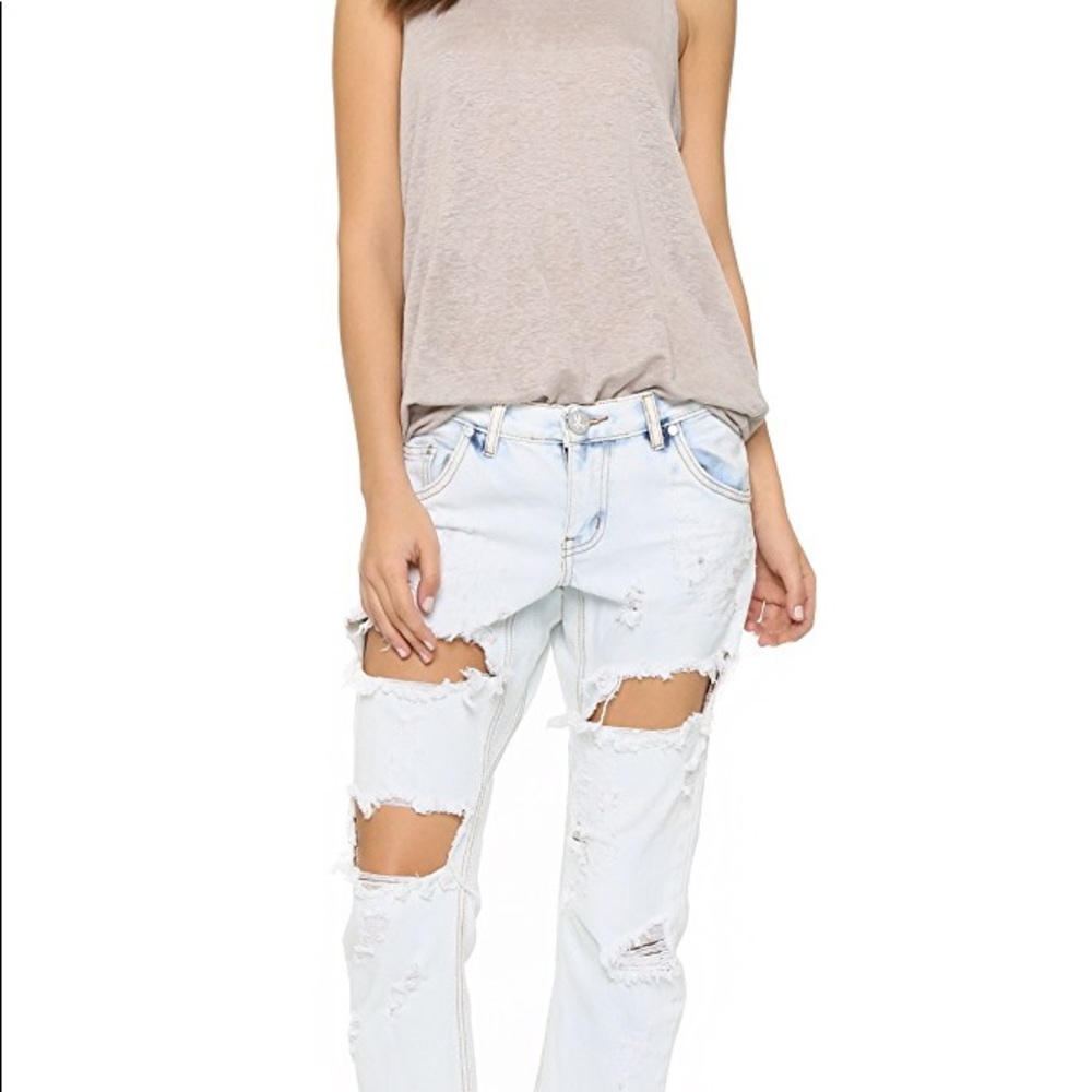 One Teaspoon Lonely Boy Distressed Boyfriend Jeans